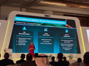 Business leaders discussing gold market insights at DGC 2025